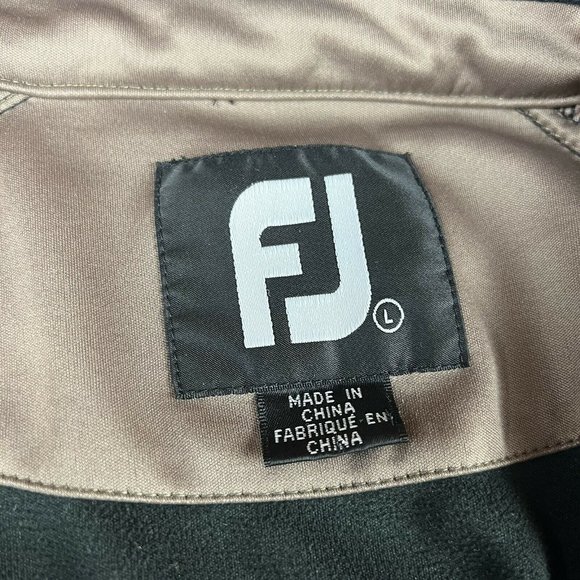 VTG Footjoy FJ Mens Brown Full Zip Track Jacket size Large Adjustable - Picture 9 of 10
